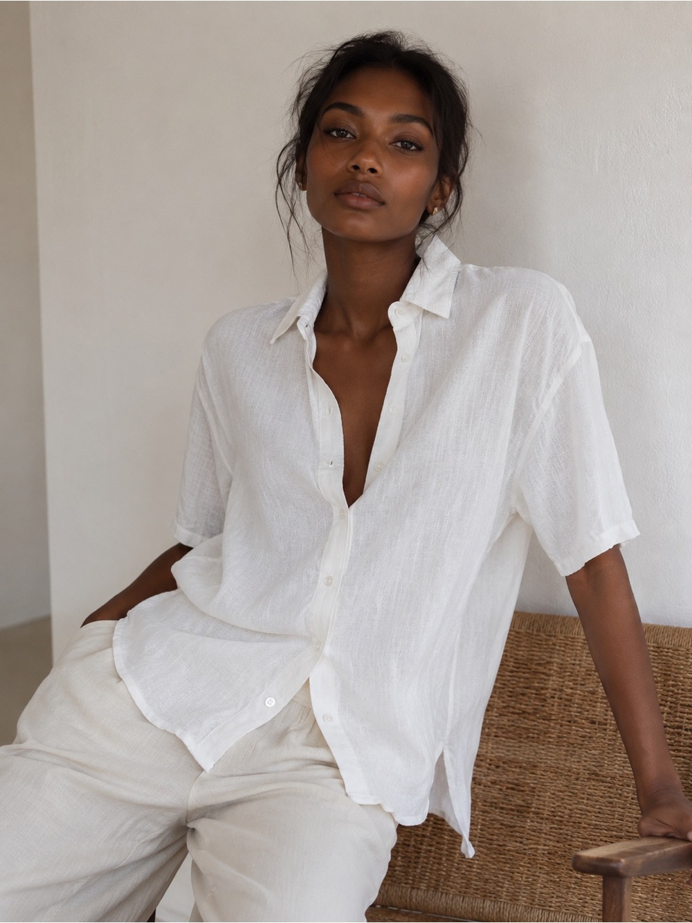 YANA K Mallorca Top – Ivory | Size Small | NWT